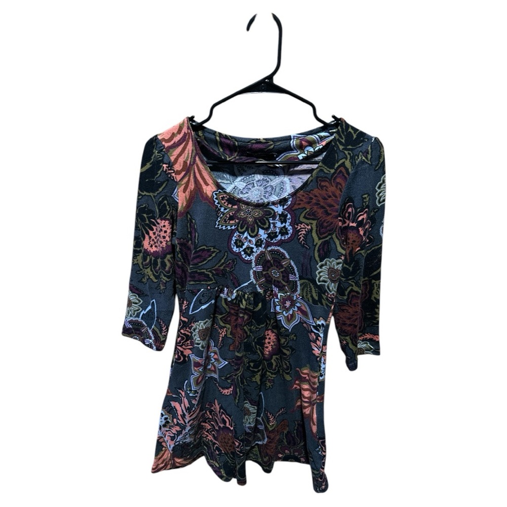Reborn Floral Tunic Top - Multicolor